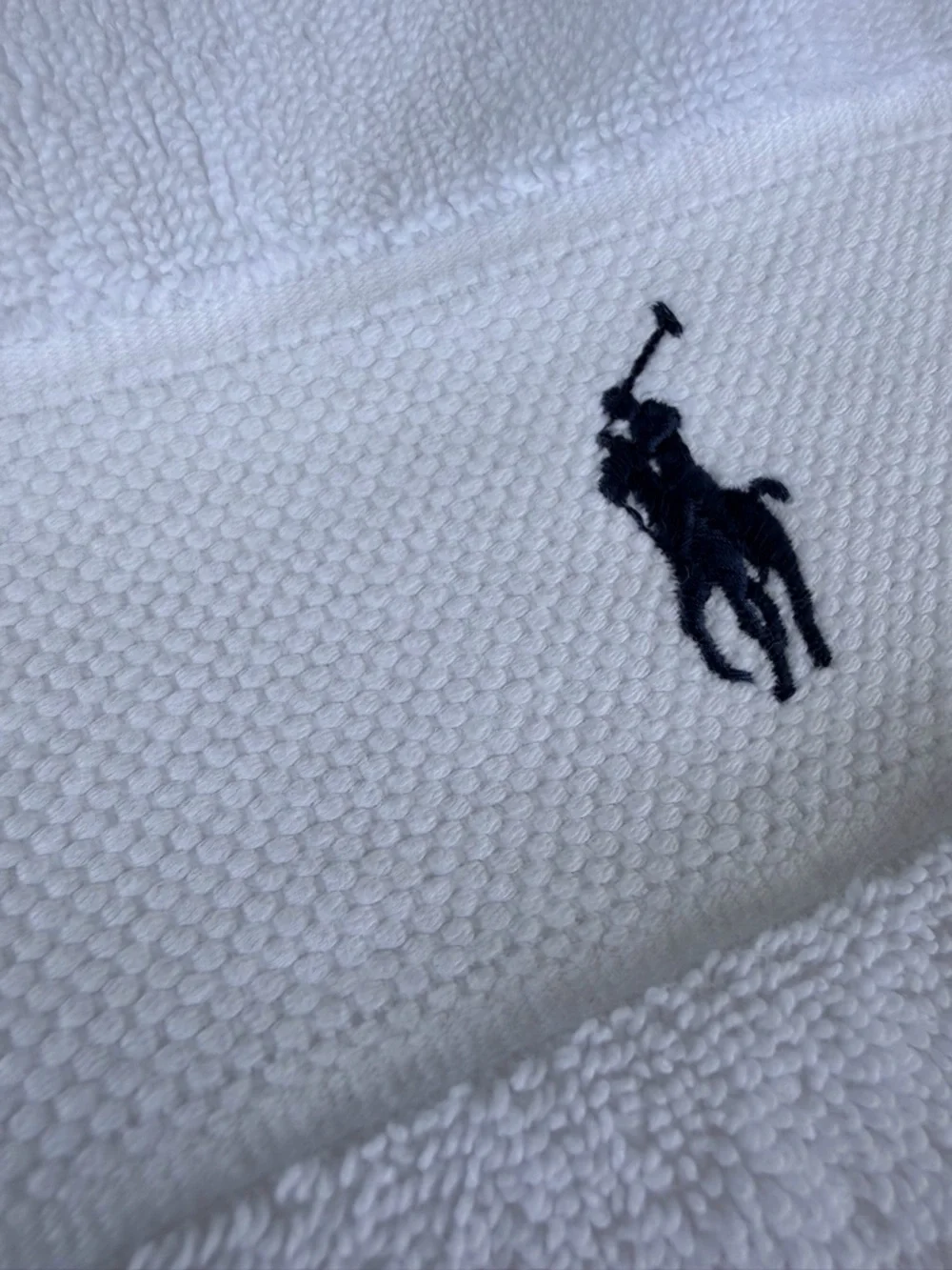 Polo Ralph Lauren 4-Piece Pony Bath Towel Set Bright White 100% Cotton Soft GUC